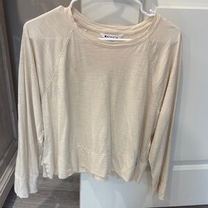 Athleta Beige Long Sleeve Women's Tee